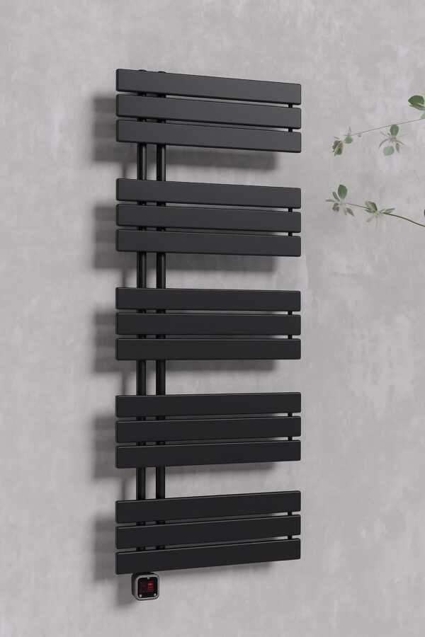 Elektrische badkamer radiator Anjer ELECT. 500x 1150  Zwart