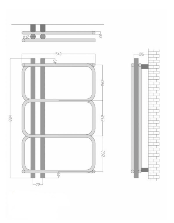 Designradiator 540×884 mm – Modern & Krachtig