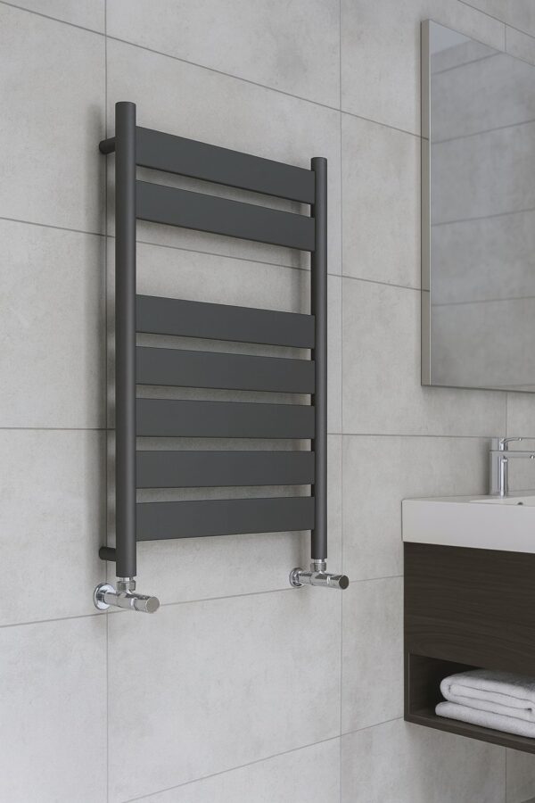BORA BORA Zwarte Designradiator 500x800 | Compact & Krachtig