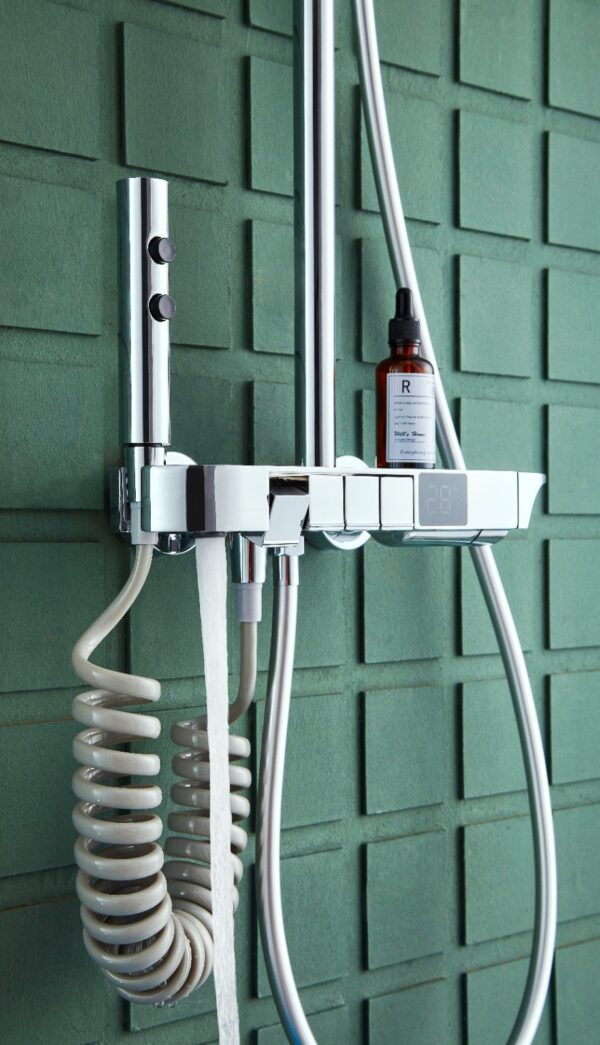 multi zilver rond 2 Opbouw Douche kraan Multi zilver rond