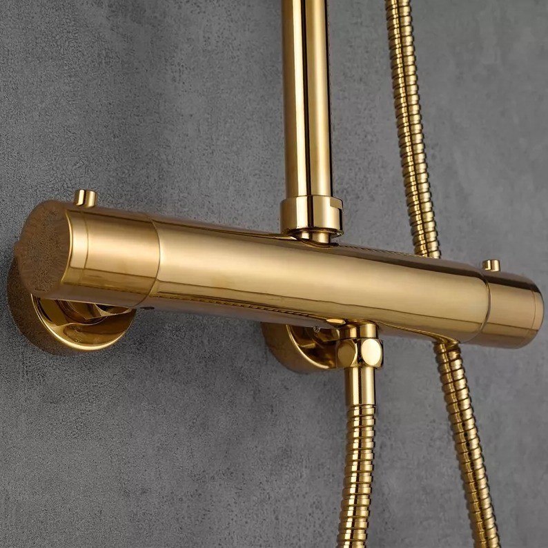 Opbouw Douche kraan Silence geborsteld goud DRadiatoren