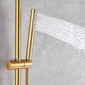 Opbouw Douche kraan Silence geborsteld goud