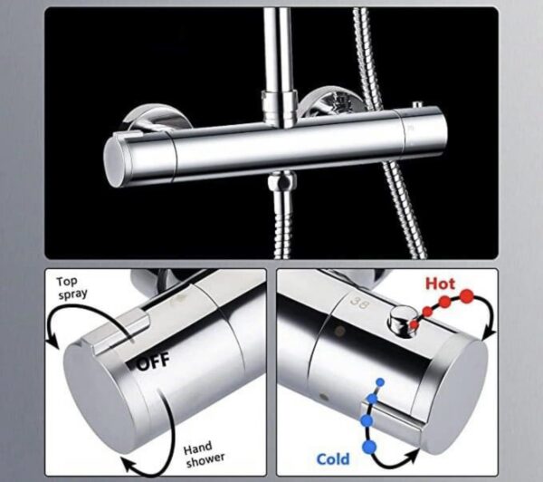Opbouw Douche kraan Silence zilver