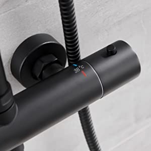 Opbouw Douche kraan Silence zwart