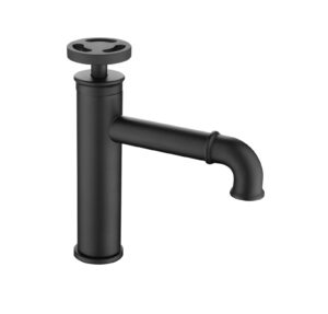 Wastafelkraan opbouw zwart laag