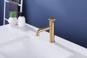 Wastafelkraan opbouw Geborsteld goud laag