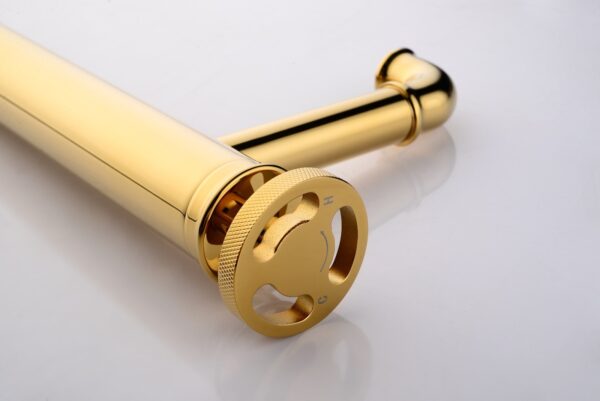 Wastafelkraan opbouw goud hoog