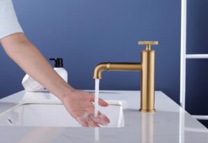 Wastafelkraan opbouw Goud laag