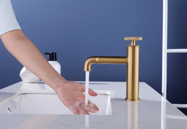 Wastafelkraan opbouw Goud laag