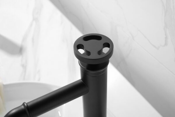 Wastafelkraan opbouw zwart laag