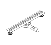 Douchegoot 60cm RVS geborsteld goud