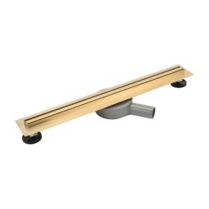 Douchegoot 60cm RVS geborsteld goud