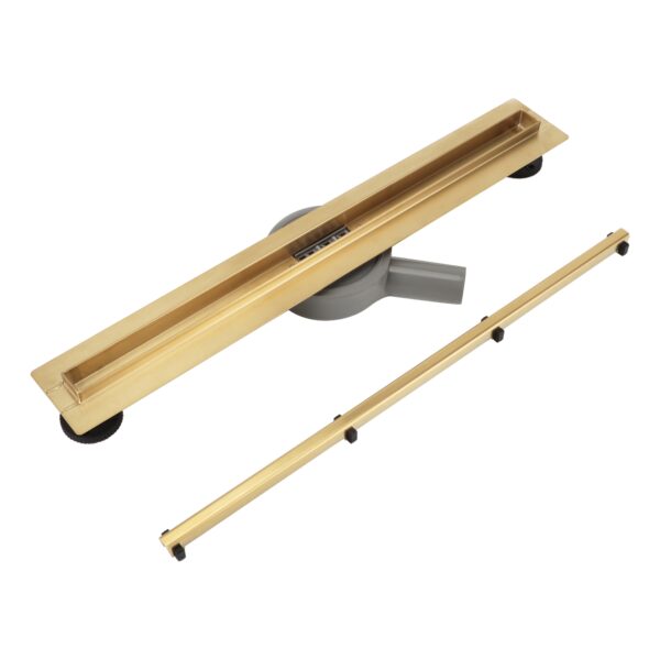 Douchegoot 1000mm geborsteld goud