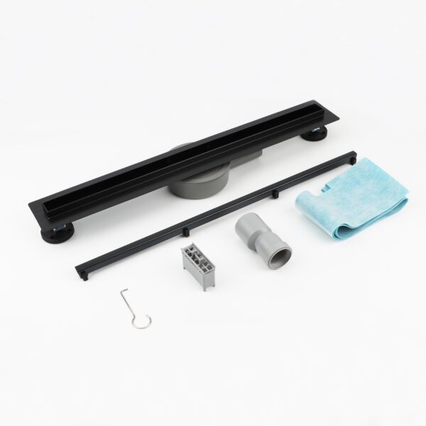 Douchegoot zwart 80mm