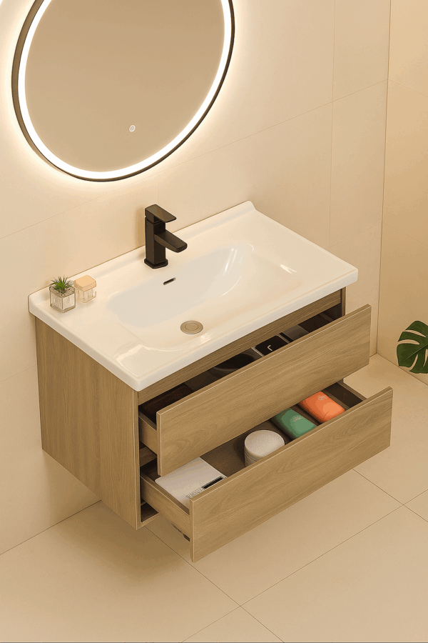 Wastafelmeubel met keramische blad – Duurzaam & Luxe Design 60cm